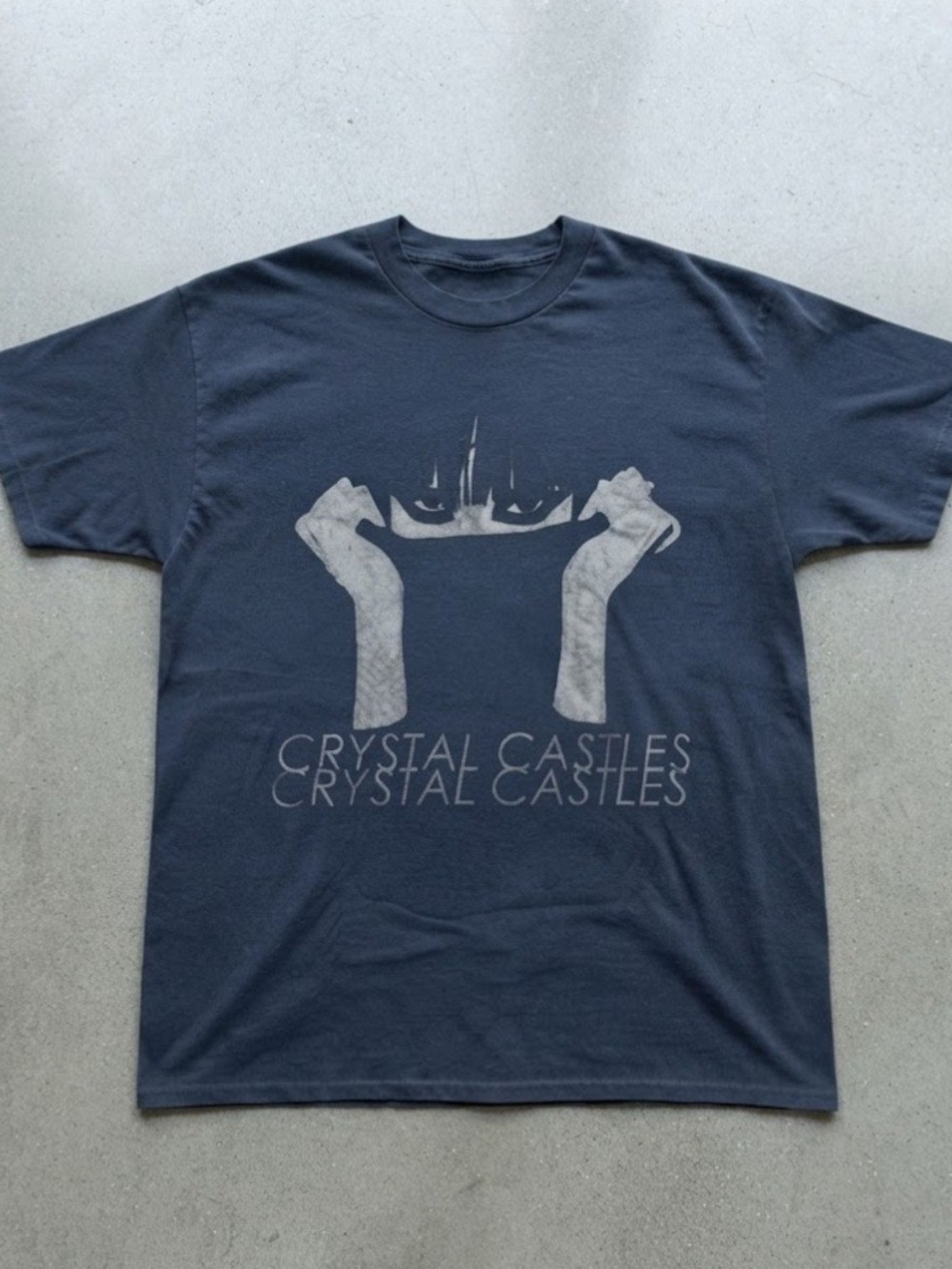 Crystal Castles Logo Hands Graphic Band Gildan T-shirt